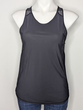 Lululemon Black Mesh Back Athletic Exercise Workout Tank Top XS/S